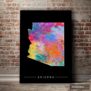 Arizona Map: State Map of Arizona - Sunset Series Art Print Clearance Geniue Stockist
