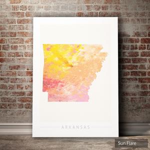 Arkansas Map: State Map of Arkansas - Nature Series Art Print Pictures Cheap Pice