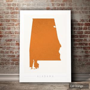 Alabama Map: State Map of Alabama - Colour Series Art Print Brand New Unisex