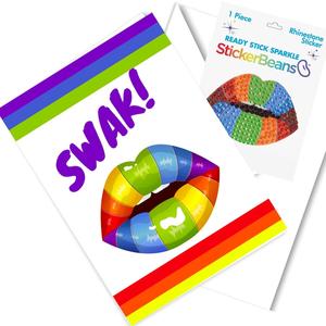 Greeting Card & StickerBean Combo - SWAK Cheap Best Seller