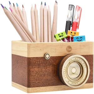 Wooden Camera Pencil Holder Collections