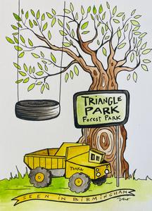 Triangle Park - drawing Cheap Free Shipping