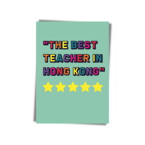 GREETING CARD: Best Teacher In Hong Kong Free Shipping Best Pices
