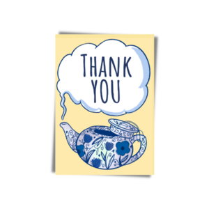 GREETING CARD: Thank You- Teapot Clearance Footaction