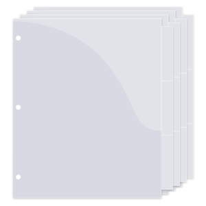 Binder Pockets, 1/3 Tab, Clear, 12-Pack Free Shipping Exclusive