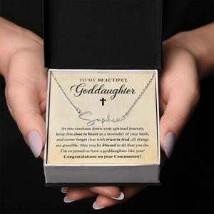 Religious - Communion - Blessed in all you do - My Goddaughter - SignedName Sale 2025