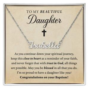 Religious - Baptism - Blessed in all you do - My daughter - Name 2025 Unisex