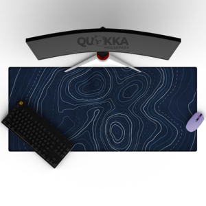 Crumpled Paper Topographic Map (Blue) Mousepad Deskmat Buy Cheap Factory Outlet