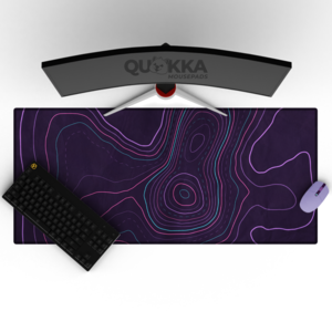 Crumpled Paper Topographic Map (Purple) Mousepad Deskmat Affordable Cheap Online