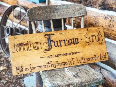 Custom Wood-Burned Sign Free Shipping Order