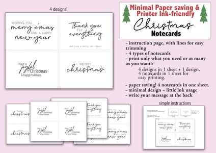 NEW! Christmas Notecards [Instant download, Printable] Low Cost Cheap Pice