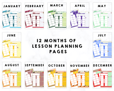 12 Months of Lesson Planning Printable For Cheap Cheap Online