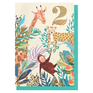 Age 2 Jungle Birthday Card Cheap Order