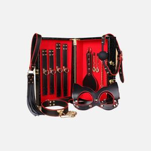 Black And Red Genuine Leather Set Box Low Pice Fee Shipping For Sale