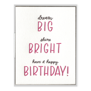 ink meets paper - big bright birthday greeting card Sale Choice