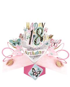 18th Birthday - 3d pop-up Birthday card Free Shipping Official