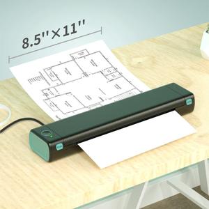 A4 Portable Wireless Bluetooth Thermal Printer for Travel: Mobile Office & Tattoo Paper Support - Phomemo M08F Pick A Best