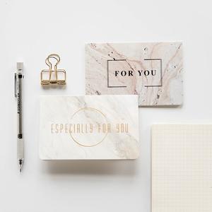 1pc Marble texture fashion Bronzing greeting card invitation Wedding thanks birthday card paper gift wedding thank you cards Order Online