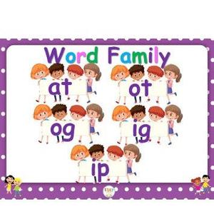 Word Family Rhyme Bundle 1 - og, ig, ot, ip & at - nearly 3 free included Best Wholesale Sale Online