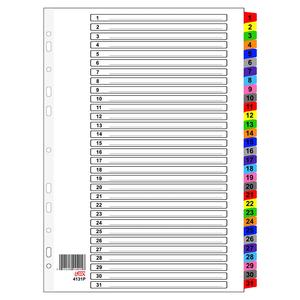 A4 1-31 Colour PVC Index Divider Clearance Best Place