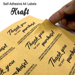 CS Brown Kraft Multi-Purpose A4 Labels (10's) For Sale Sale Online