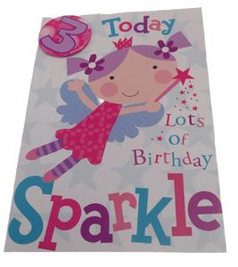 3 Today Birthday Greeting Card - Lots Of Birthday Sparkle New Arrival Cheap Online
