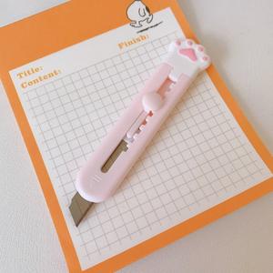 1 PCS Cute Girly Pink Cat Paw Alloy Mini Portalble Utility Knife Cutter Letter Envelope Opener Outlet Choice