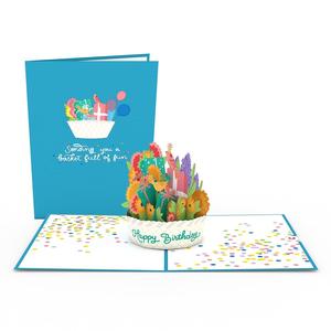 Alles Gute zum Geburtstag-Korb 3D Pop-Up Karte Cheap Sale With Paypal