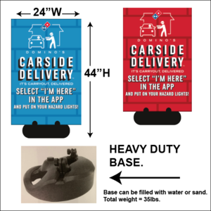 "CARSIDE DELIVERY" SIDEWALK SIGNS - WITH NEW LOGO Sale Amazon