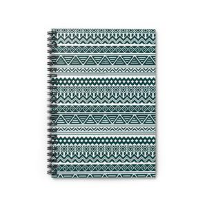 Turquoise Aztec Spiral Notebook - Ruled Line Cheap Sale Looking For