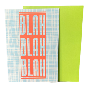 BLAHBLAHBLAH folded greeting card Online Online Cheap Pice