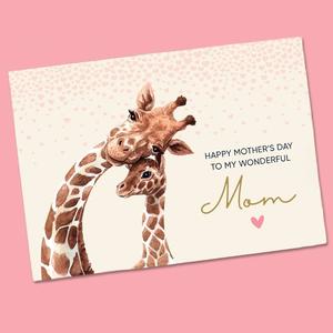 Giraffe Mother's Day Postcard The Cheapest For Sale