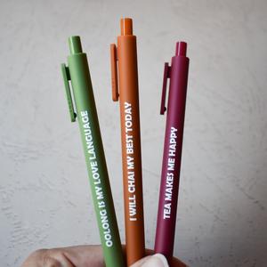 Set Of 3 Jotter Pens - Tea Phrases Sale Outlet Locations
