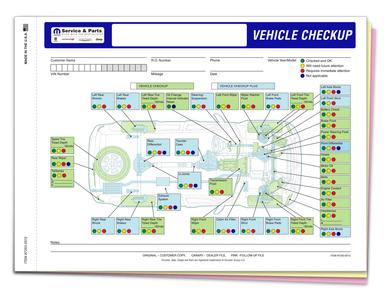 Multi-Point Inspection Forms-Chrysler - Pack of 250 Deals Online