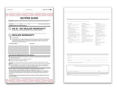 Car Buyers Guides - Carbonless Paper - Pack of 100 Cheap Sale Amazon