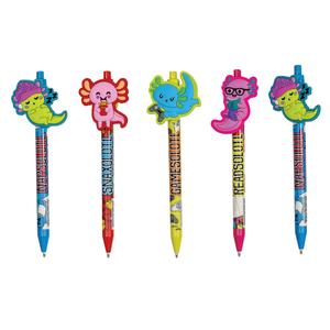 Axolotl Character Clip Pen - 12 per tub Reliable Sale Online