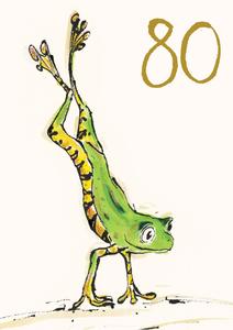 Age 80 Dancing Frog Card Online For Sale