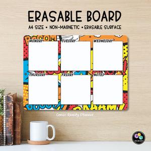 Comic Weekly Planner A4 Erasable Board Shop Offer Cheap Online