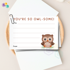 'You're So Owl-some' Note Cards (10 pcs) Comfortable
