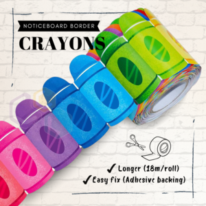 Crayons Noticeboard Border Browse Cheap Online