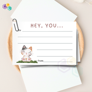 'Hey, You' Note Cards (10 pcs) Outlet Best Seller