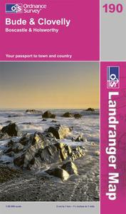 OLR190: Ordnance Survey Landranger Map of Bude & Clovelly Affordable Online