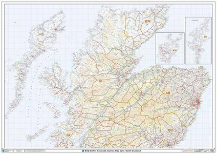 Northern Scotland Postcode District Map (D6) Free Shipping Recommend