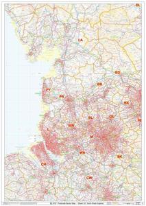 North West England Postcode Sector Map (S12) GIF or PDF Download Buy Cheap Pices