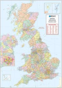 Huge UK Postcode Area Map with County Shading GIF or PDF Download (AR2) Get Authentic Cheap Pice