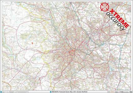 Greater Sheffield Area Postcode Sector Map (G7) GIF or PDF Download 2025 Newest