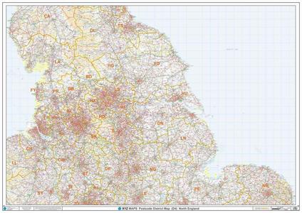 Northern England Postcode District Map (D4) Outlet Cheap Quality