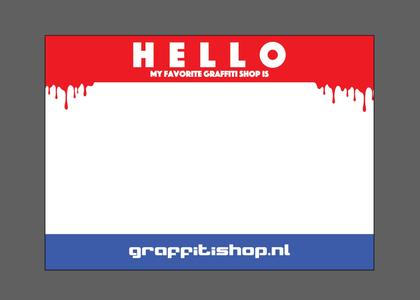Hello My Name Is stickers Graffitishop.nl - 10 pieces Clearance Ebay