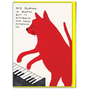 David Shrigley Card - Piano Cat Enjoy Online