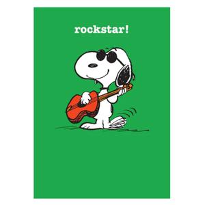 Birthday Card - Snoopy - Rockstar 100% Original Sale Online